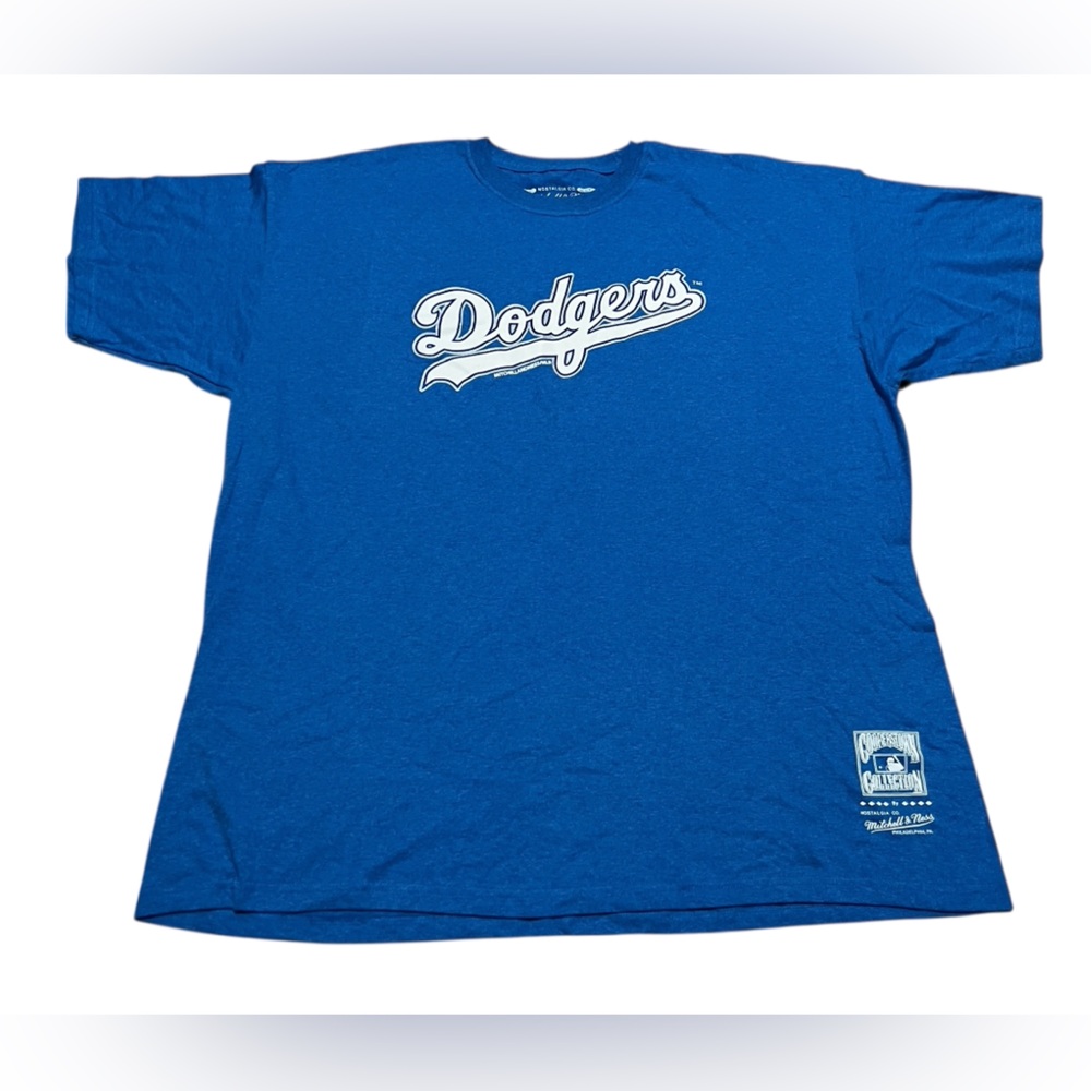 Mitchell & Ness Los Angeles Dodgers‎ MLB Cooperstown T-Shirt Men's XXL Blue NWT